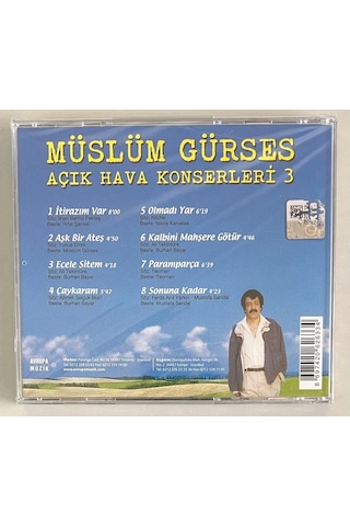 Müslüm Gürses Açık Hava Konserleri 3 Cd Jelatininde Sıfır Cd