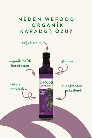 Wefood Karadut Özü 700 gr (SOĞUK SIKIM)
