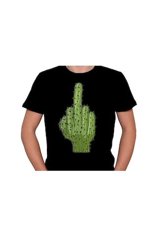 Fcktüs Kaktüs Argo Orta Parmak Tişört Unisex T-shirt 001