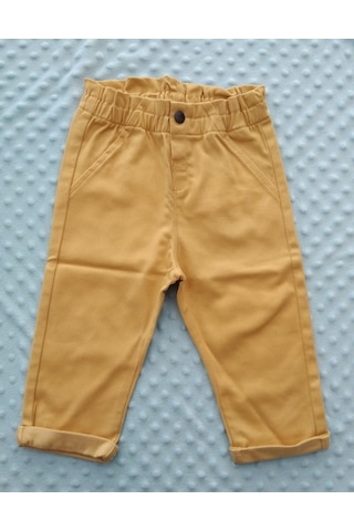 Kidaxi Kız Bebek Dokuma Pantolon 6-36 Ay Sarı