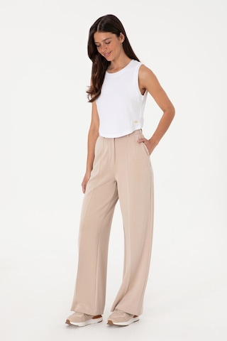 U.S. Polo Assn. Kadın Camel Modal Karışımlı Loose Fit Örme Pantolon 50300762-VR015