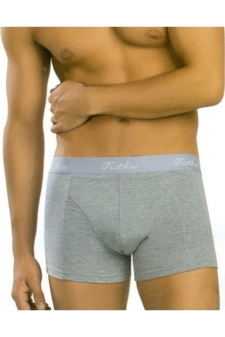 Tutku Erkek Likralı Elastan Boxer 3’Lü Paket Gri