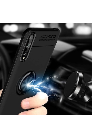 Huawei P Smart S (Y8P) Kılıf Yüzüklü Magnetli Ravel Case