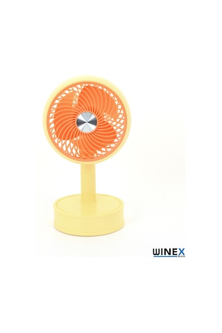 Winex Mini Taşınabilir Portatif Fan 3 Kademeli Vantilatör Sarı