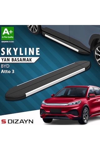 S-dizayn Byd Atto 3 Skyline Aluminyum Yan Basamak 193 Cm 2022 Üzeri A+ Kalite