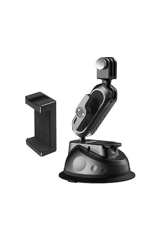 Moly Abs Plastik Araç Süspansiyonu: 360 Döner İki Toplu, Gümüş, 85mm, İphone/gopro/ınsta360/mirrorless Kamera Uyumlu