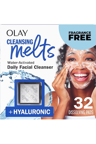 Olay Cleansing Melts + Hyaluronik Cilt Temizleyici Çözünen Ped 32 Adet