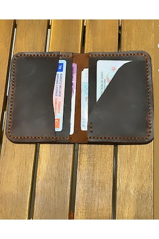 Parla Leather Liberta V2 El Yapımı Hakiki Deri Kart Cüzdan Taba