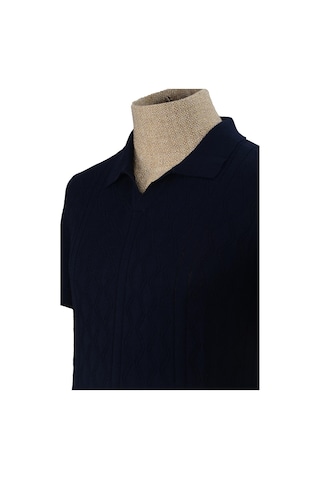 Cengiz İnler Desenli Merserize Polo Yaka Erkek Triko T-shirt 001