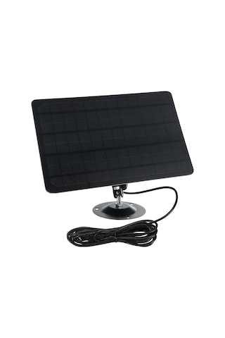 Moveevo 10w Monokristal Güneş Paneli, Ip67 Su Geçirmez, 360 Döner, 3m Usb Kablolu, Duvar Montajlı, Geri Bildirim Kamerası İçin Enerji Kaynağı