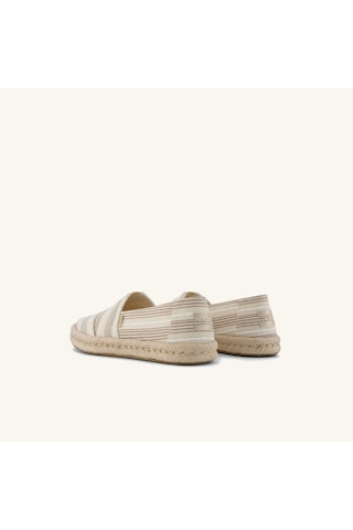 10023038 Natural Espadril Kadın 10023038 Toms Alpargata Rope 2.0 Natural Metallic Stripe Açık Bej