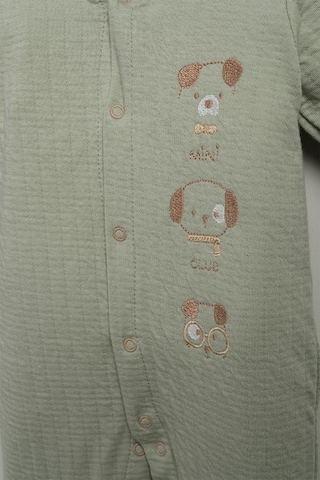 Bebitof %100 Pamuk Sevimli Köpekcikler Desenli 10 Parça Kutulu Yenidoğan Hastane Çıkışı Zıbın Seti Bbtf.ysl.10116 Yeşil