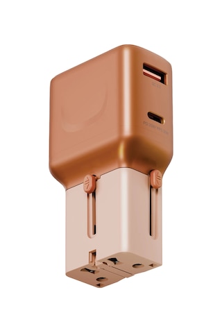 Energea Travelgo 35w 1 Adet Type-c 35w Ve 1 Adet 18w Usb Çıkışlı Pd Hızlı Şarj Aleti - Turuncu