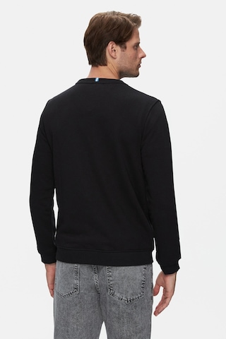 Ucla Suerte Siyah Bisiklet Yaka Kauçuk Standard Fit Erkek Sweatshirt Siyah