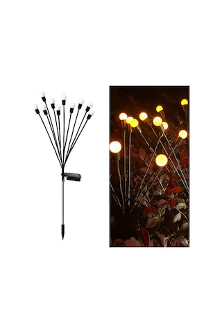 Maiyame Güneş Enerjili Sallanan Atkı Işığı 10 Led Islak Işık Bahçe Çimen Aydınlatması Ip65 8-10 Saat Süreli Tekli Paket Diğer