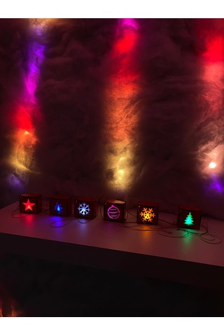 Yılbaşı Ağacı Işıklı Süsler Kırmızı