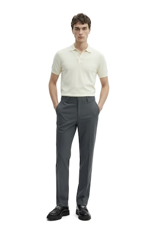 Düz Kumaş Slim Fit Klasik Erkek Pantolon Rafael Füme