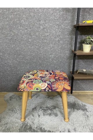 Trend Ahşap Ayak Uzatma Pufu Makyaj Koltuğu Bench Tabure