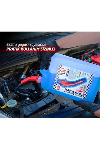 Wörf 30°c Gagalı Bidon Kolay Döküm Şampuanlı Antifirizli Cam Suyu 5 L