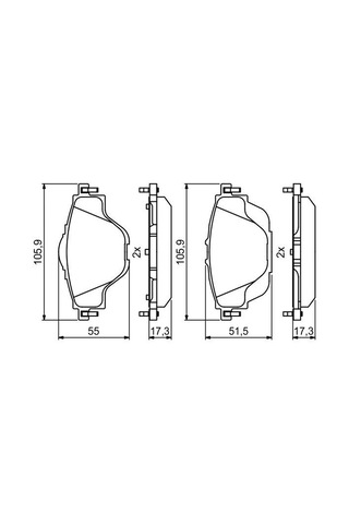 Citroen C4 X 1.2 Puretech 2022-2026 Bosch Arka Balata Netpar25827 Hns