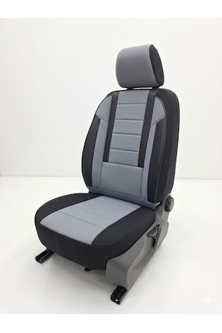 Favori Serisi Gri Dacia Lodgy İle Uyumlu Tam Set Oto Koltuk Kılıfı Arka Koltuk 2+1