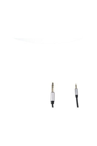 Mufunye 3 Metre Siyah 3.5mm'den 6.5mm'ye Altın Kaplı Mavi Bakır İletkenli Pvc Ses Kablosu - Telefon, Dizüstü Bilgisayar, Hoparlör Uyumlu