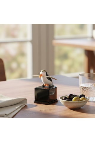 Sunup Sn-28780 Penguen Figürlü Basmalı Kürdan Saklama Kutusu Kürdanlık Diğer