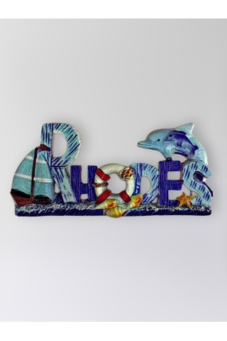 Rhodes Rodos Temalı Polyester Kabartmalı Magnet 9,5 Cm X 4,5 Cm Dekoratif Hediyelik Buzdolabı Süsü Kod:1211