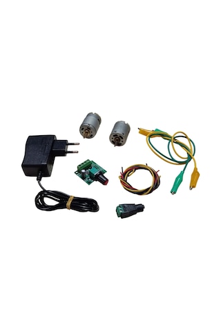 Dc 12v Adaptörlü Motor Hız Devri Kontrol Kartı İle 2 Tip Güçlü Motor Hız Devir Pwm Ayarı Öğrenci Hobi Deney Seti