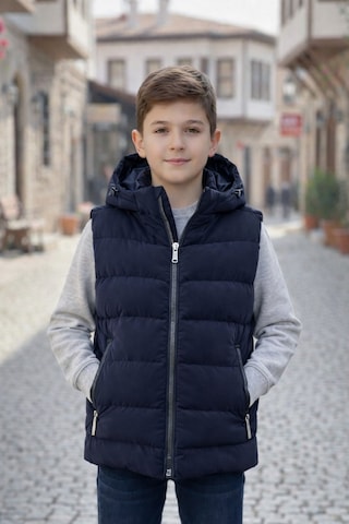 Pina Kids Erkek Çocuk Kapüşonlu Şişme Yelek Lacivert