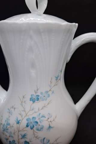 Jammet Seignolles Büyük Boy Porselen Vintage Kahve Sunum Örneği 1 Litre Gri