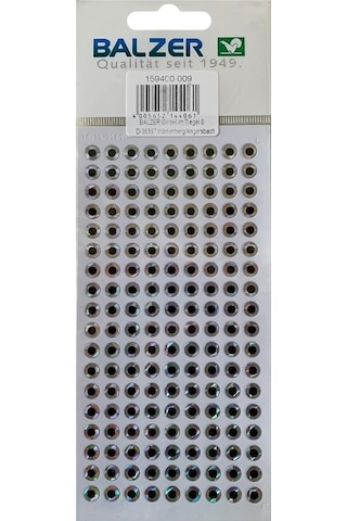 Balzer 159400 009 Hologramlı Yapışkanlı Sticker Suni Yem Gözü 6mm 162'li Paket