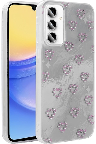 Galaxy A55 Uyumlu Uyumlu Kılıf Kamera Korumalı Figürlü Zore Ponti Silikon Kapak - Açık Pembe AÇIK PEMBE
