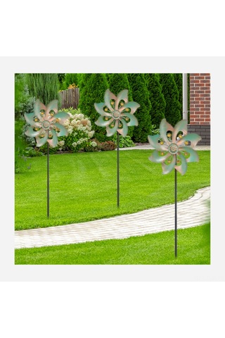 Xindoker Bahçe Ve Avlu İçin Demir Sanayi Döner Dekoratif Ornament Yeşil Bakır