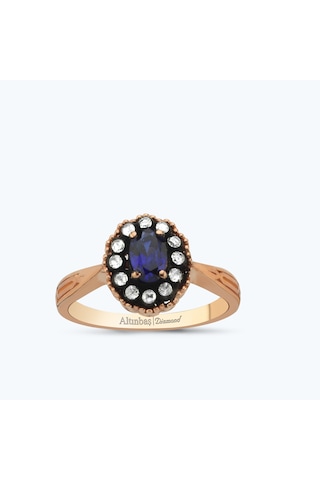 Altınbaş Elmas Safir Oval Yüzük Esd1518s-8k