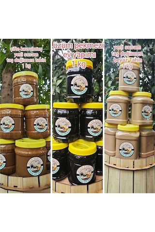Eko 3 Lü Paket Tahin, Pekmez,beyaz Tahin 3 Kg