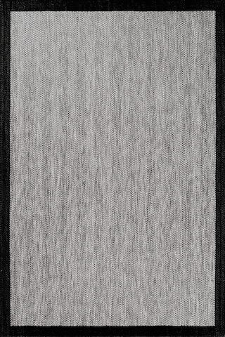 Hoom Rugs Nova 2006 Siyah İnce Kaymaz Latex Tabanlı Sisal Halı Gri Siyah