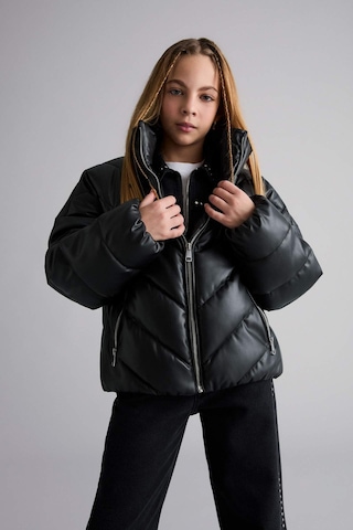 Defacto Siyah Kız Çocuk Mont F0054a8/bk27 Siyah