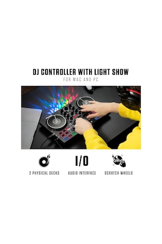Numark Party Mix Iı Dj Kontrol Ünitesi / 2 Güverte, Dj Mikser, Dokunmatik Kapasitif Tekerlekler, Entegre Ses Arabirimi