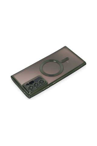 Gld-spt- Newface Samsung Uyumlu Galaxy Note 20 Ultra Kılıf Kross Magneticsafe Kapak - Koyu Yeşil
