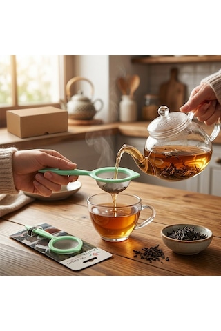 Lavita Plastik Renkli Saplı Çay Süzgeç- 24'li Paket Diğer