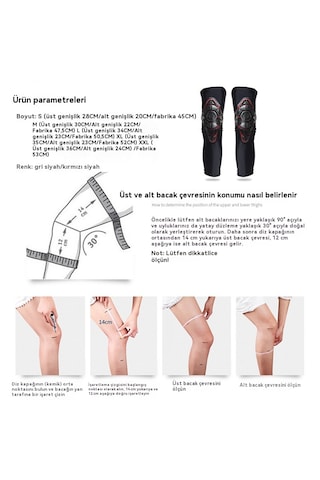 Eternal Luck Düşme Önleyici Güvenlik Motosiklet Dizlikleri Siyah XL