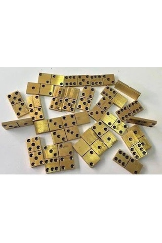 Star Domino Zamak Büyük Boy Domino Oyun Seti Metal Domino Taşı Se