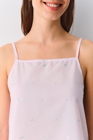 Suwen Pina Şort Pijama Takımı Sh25536667919 Pembe Çizgili Pembe