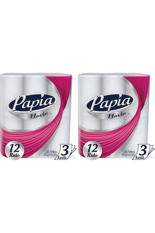 Papia kağıt Havlu 24 Lü Set (3 Katlı) (2PK*12)