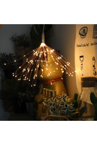 Symbee Güneş Enerjili Bakır Telli 200 Led Atışık Işıklı, Bahçe Ve İç Mekan Noel Dekorasyon Lambası, Sıcak Beyaz Işık Diğer