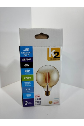 Led Fılament Rustik Ampul Kes 606