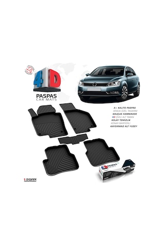 Vw Passat B7 4D Havuzlu Paspas 2011-2014 A+Kalite