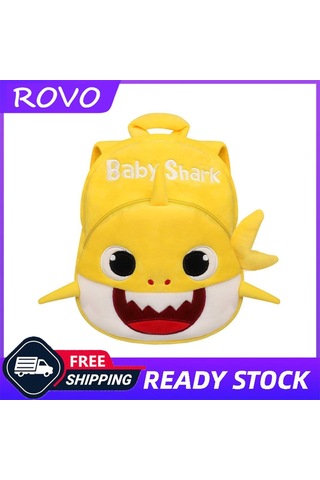 Bestgo Sevimli Köpekbalığı Okul Sırt Çantaları Çocuklar İçin Yumuşak Köpekbalığı Peluş Sırt Çantası