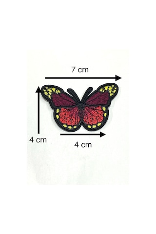 Kelebek Arma / Ütü İle Yapışan Arma / 7x4 Cm /b10/ - Kahve